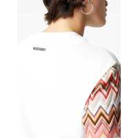 Imbracaminte MISSONI BEACHWEAR Dama - Tricouri MISSONI BEACHWEAR T-Shirt With Zig Zag Knit Sleeves WHITE Femei (BM 17268029) - B-mall.ro