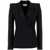 Alexander McQueen Double-Breasted Jacket With Voluminous Shoulders BLACK