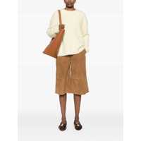 Imbracaminte ARMA Dama - Pantaloni casual ARMA Jina Beige Pants With Belt Loops And Wide Leg In Suede Woman BROWN Femei (BM 17268135) - B-mall.ro