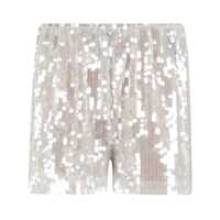 Pantaloni casual Metallic Sequin Shorts With Net Design In Tech Fabric Woman Femei