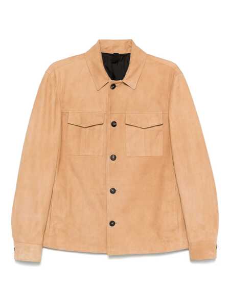 Geci Tagliatore Beige Jacket With Classic Collar In Suede Man Beige Barbati (BM 17269140) 1