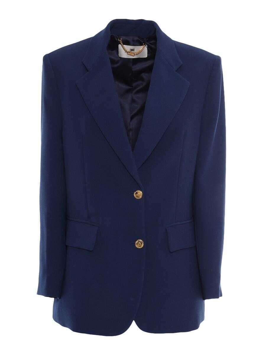 Geci Elisabetta Franchi Elisabetta Franchi Jacket BLUE Femei (BM 17269278) 1