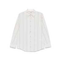 Camasi Blue Shirt With Classic Collar And All-Over Striped Motif In Cotton Woman Femei