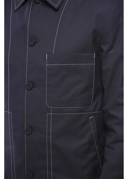 Jachete Dior Contrasting Seams Workwear Overshirt Blue Barbati (BM 17270107) 3