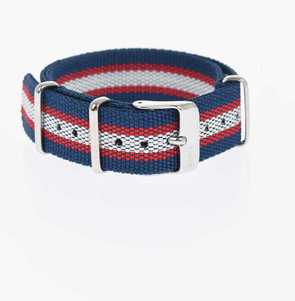 Huse mobil & tablete Timex Striped Slip-Through Watch Strap With Silver Buckle 18Mm Blue Barbati (BM 17270170) 3