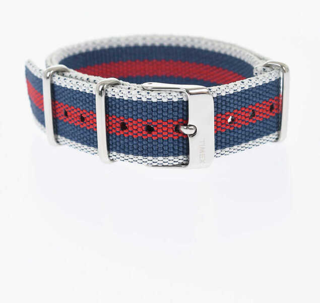 Huse mobil & tablete Timex Striped Slip-Through Watch Strap With Silver Buckle 18Mm White Barbati (BM 17270188) 3