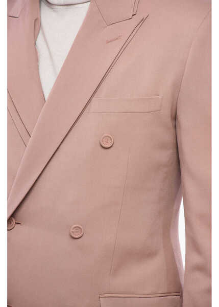 Sacouri Dior Double-Breasted Blazer With Layered Lapel Pink Barbati (BM 17270293) 3