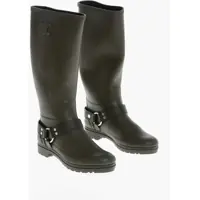 Botine Rubber Rain Boots With Biker Detail Femei