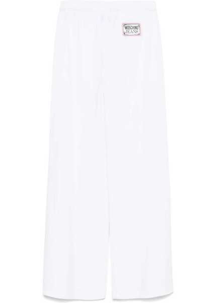 Pantaloni casual MOSCHINO JEANS Wide Leg Pants WHITE Femei (BM 17270479) 2