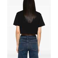 Imbracaminte MOSCHINO JEANS Dama - Tricouri MOSCHINO JEANS Cropped T-Shirt With Logo BLACK Femei (BM 17270503) - B-mall.ro