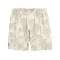 Pantaloni Jacquemus Beige Patterned Beach Shorts Barbati