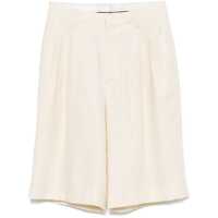 Pantaloni casual Tagliatore Linen Shorts In Ivory Femei