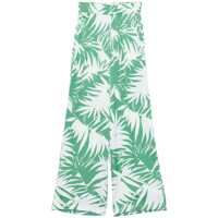 Pantaloni casual Liu Jo Liu Jo Soft Trousers With Green And White Print