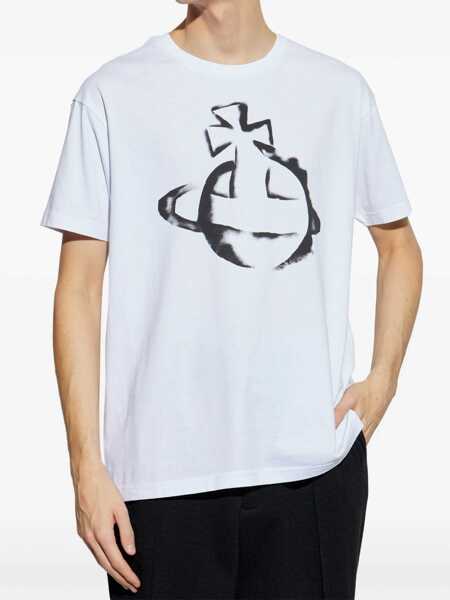 Tricouri Vivienne Westwood Stencil Orb T-Shirt WHITE Femei (BM 17275801) 3