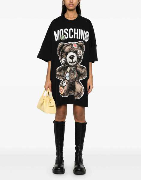 Tricouri Moschino Teddy Bear Short Dress BLACK Femei (BM 17275834) 2