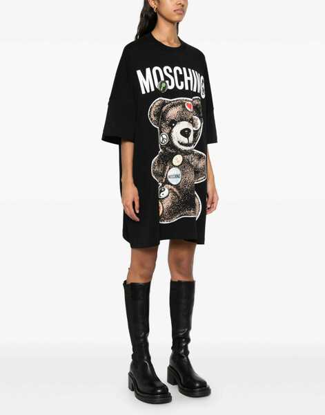 Tricouri Moschino Teddy Bear Short Dress BLACK Femei (BM 17275834) 3