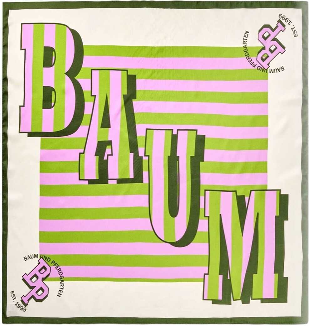Esarfe Baum und Pferdgarten Silk foulard Green Femei (BM 17275984) 3