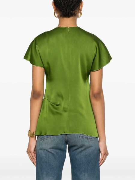 Bluze Victoria Beckham Tops With Folds GREEN Femei (BM 17276044) 4