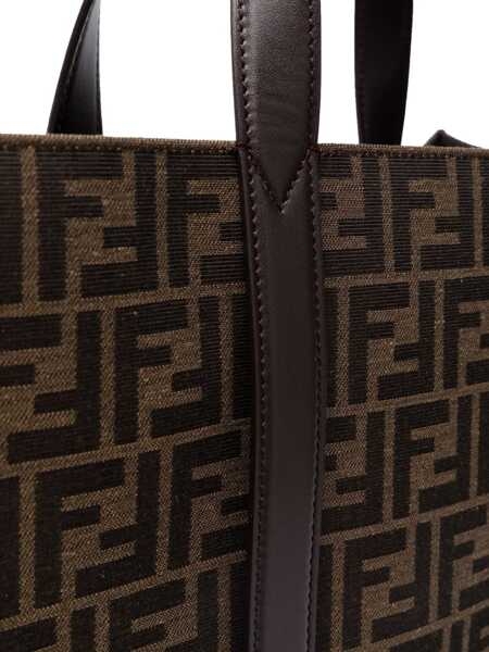 Borsete Fendi Borsa In Tessuto Jacquard BROWN Barbati (BM 17276086) 4