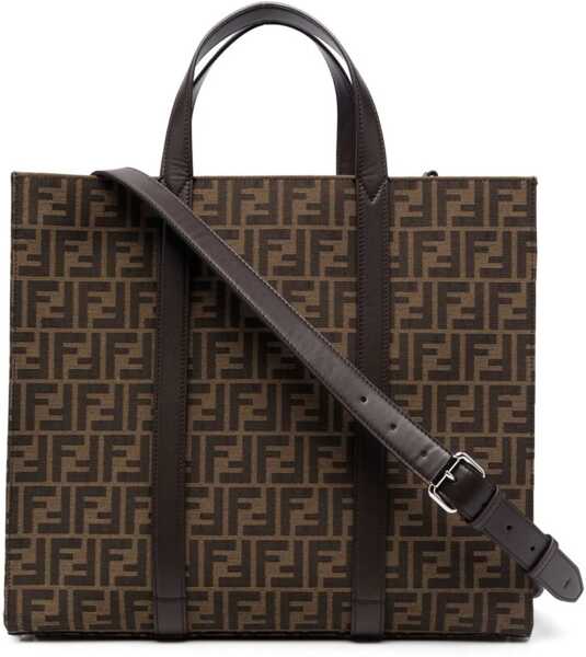Borsete Fendi Borsa In Tessuto Jacquard BROWN Barbati (BM 17276086) 1