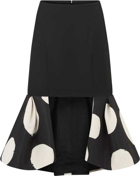 Fuste casual Nina Ricci Midi Skirt With Double Ruffles BLACK Femei (BM 17276149) 1