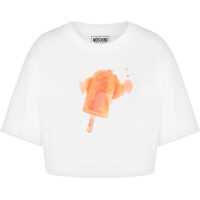 Tricouri Ice-Cream Print Cropped T-Shirt Femei
