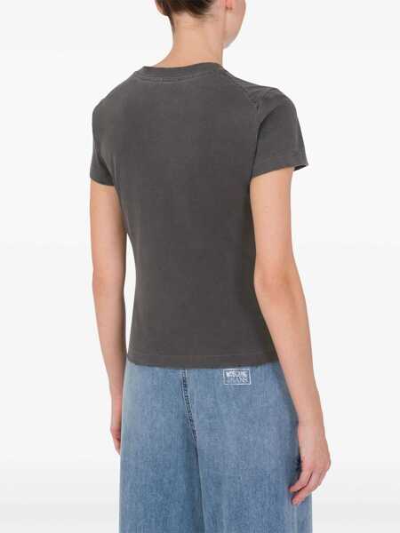 Tricouri MOSCHINO JEANS T-Shirt With Logo BLACK Femei (BM 17276194) 3