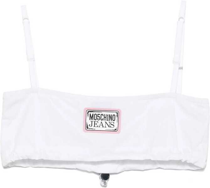 Bluze MOSCHINO JEANS Cotton Bandeau Top WHITE Femei (BM 17276233) 2
