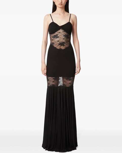 Rochii casual Nina Ricci Mermaid Dress With Lace Inserts BLACK Femei (BM 17276263) 2