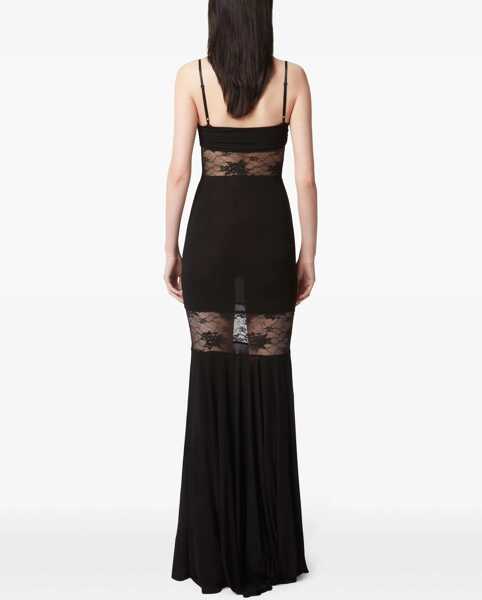 Rochii casual Nina Ricci Mermaid Dress With Lace Inserts BLACK Femei (BM 17276263) 4