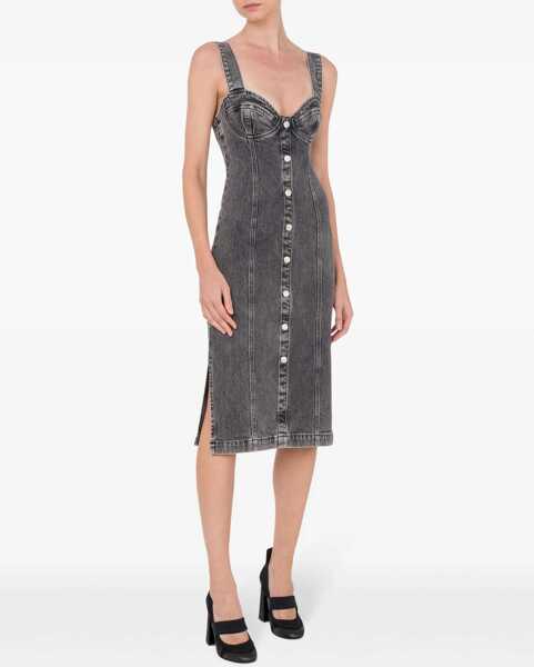 Rochii casual MOSCHINO JEANS Denim Midi Dress GREY Femei (BM 17276275) 2