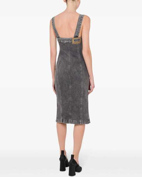 Rochii casual MOSCHINO JEANS Denim Midi Dress GREY Femei (BM 17276275) 3