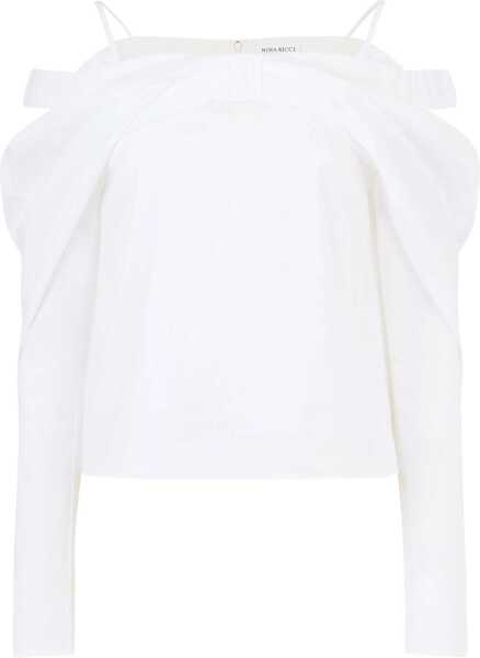 Bluze Nina Ricci Off-Shoulder Shirt WHITE Femei (BM 17276284) 1