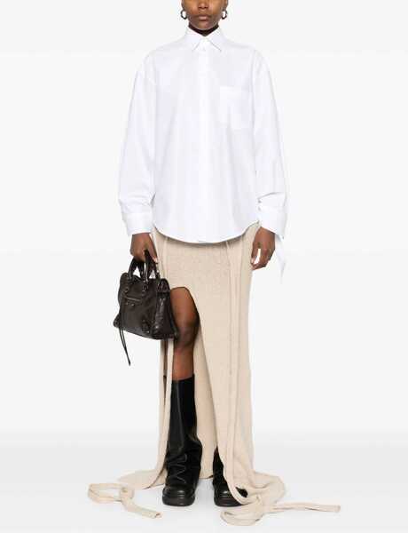 Bluze Balenciaga Tied Cuffs Blouse WHITE Femei (BM 17276452) 2
