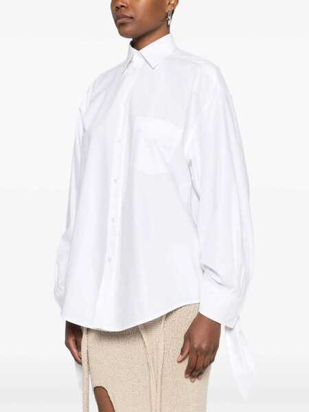 Bluze Balenciaga Tied Cuffs Blouse WHITE Femei (BM 17276452) 3