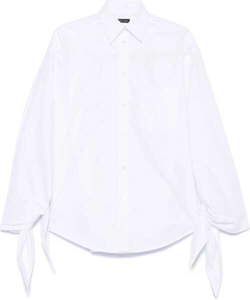 Bluze Balenciaga Tied Cuffs Blouse WHITE Femei (BM 17276452) 1