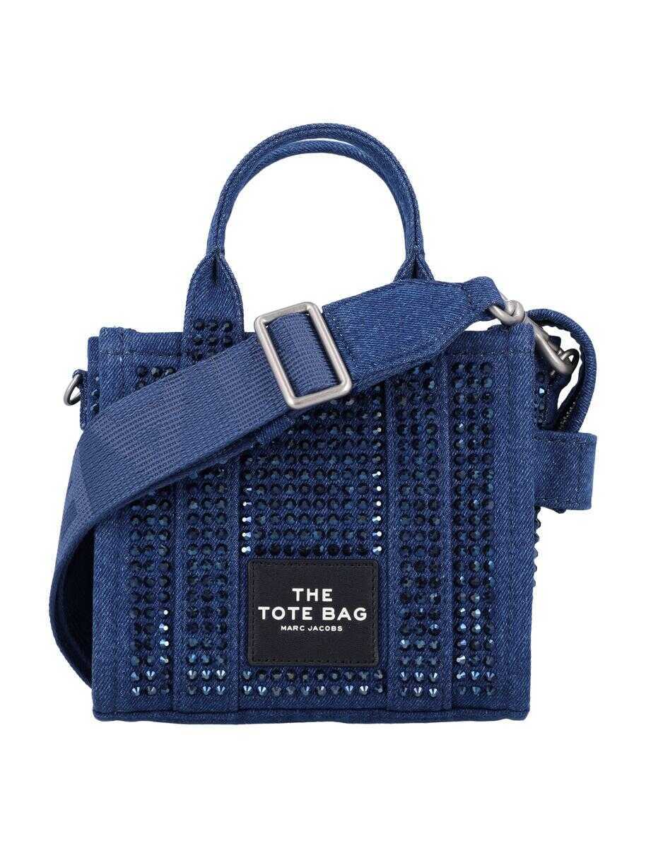 Genti de umar Marc Jacobs Marc Jacobs The Crystal Denim Crossbody Tote Bag DARK WASH BLUE Femei (BM 17279109) 1