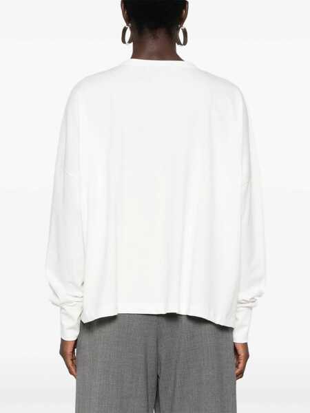 Tricouri STUDIO NICHOLSON Studio Nicholson Loop T-Shirt WHITE Femei (BM 17279202) 4