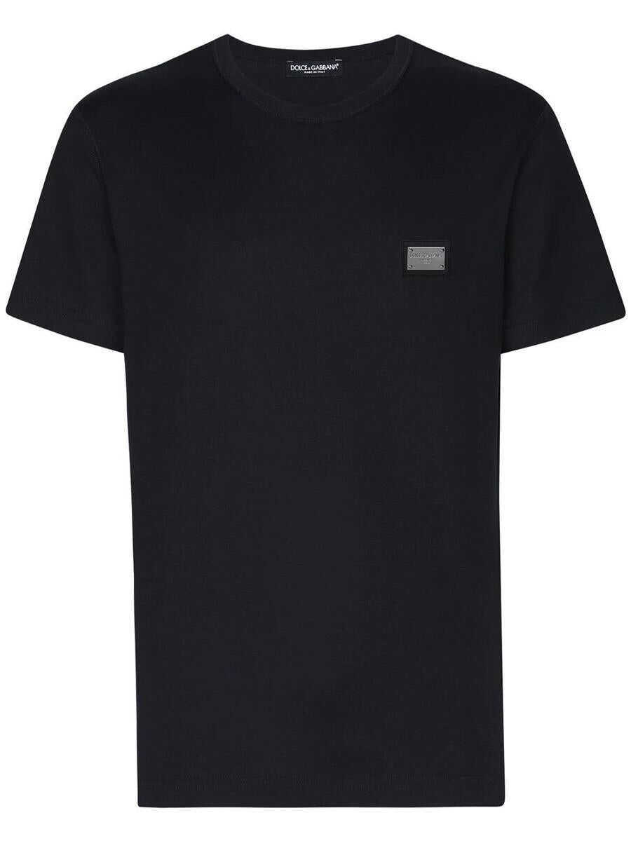 Tricouri Dolce & Gabbana Dolce & Gabbana T-Shirt With Logo BLUE Barbati (BM 17279556) 1