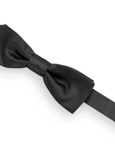 Papioane Dolce & Gabbana Dolce & Gabbana Silk Satin Bow Tie Black Barbati (BM 17280783) 2