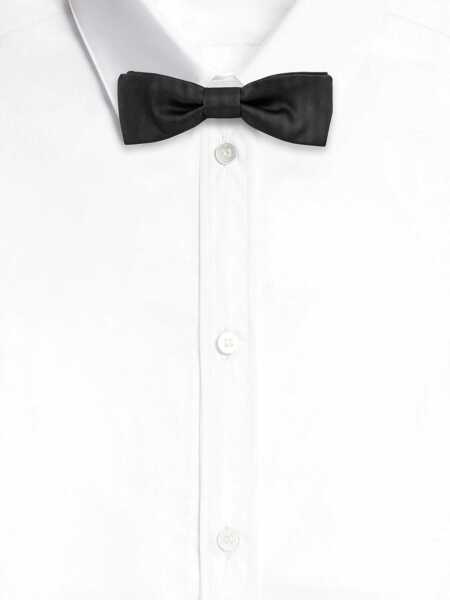 Papioane Dolce & Gabbana Dolce & Gabbana Silk Satin Bow Tie Black Barbati (BM 17280783) 3