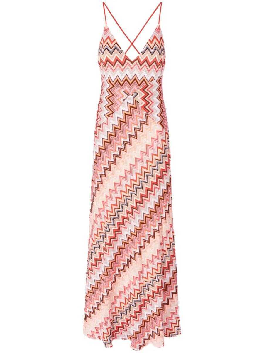 Rochii MISSONI BEACHWEAR Missoni Maxi Dress With Zigzag Pattern MULTICOLOUR Femei (BM 17280816) 1
