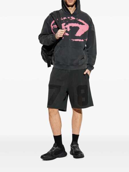 Pantaloni Diesel Diesel P-Tain-Mesh Short Pants Black Barbati (BM 17281044) 2