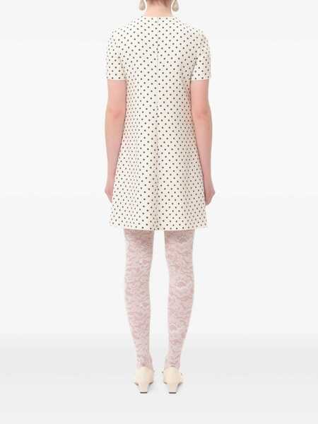 Rochii Valentino Garavani Valentino Garavani Dotted Mini Dress Beige Femei (BM 17281962) 3