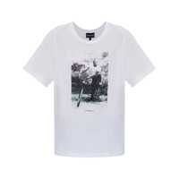 Tricouri Emporio Armani Printed Cotton T-Shirt Femei