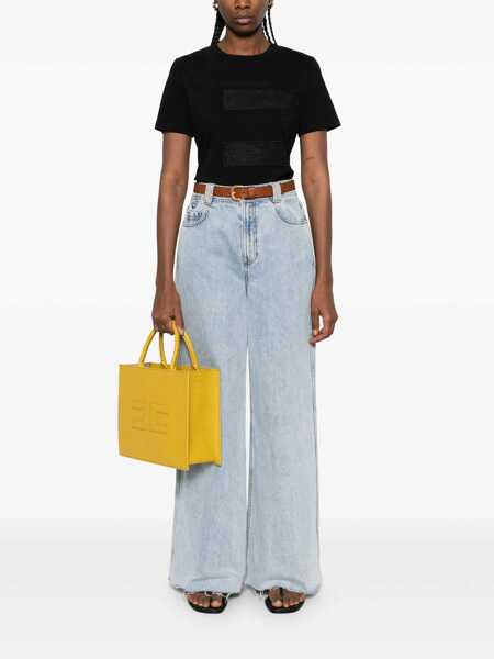 Tricouri Elisabetta Franchi Elisabetta Franchi Crew-Neck T-Shirt Black Femei (BM 17284473) 2