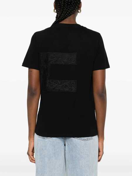 Tricouri Elisabetta Franchi Elisabetta Franchi Crew-Neck T-Shirt Black Femei (BM 17284473) 4
