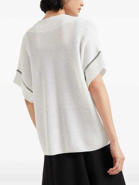 Pulovere Brunello Cucinelli Brunello Cucinelli Monile Sweater WHITE Femei (BM 17284731) 4