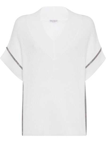 Pulovere Brunello Cucinelli Brunello Cucinelli Monile Sweater WHITE Femei (BM 17284731) 1