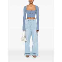 Blugi Elisabetta Franchi Dama - Blugi Elisabetta Franchi Elisabetta Franchi Cargo Jeans Navy Femei (BM 17285250) - B-mall.ro